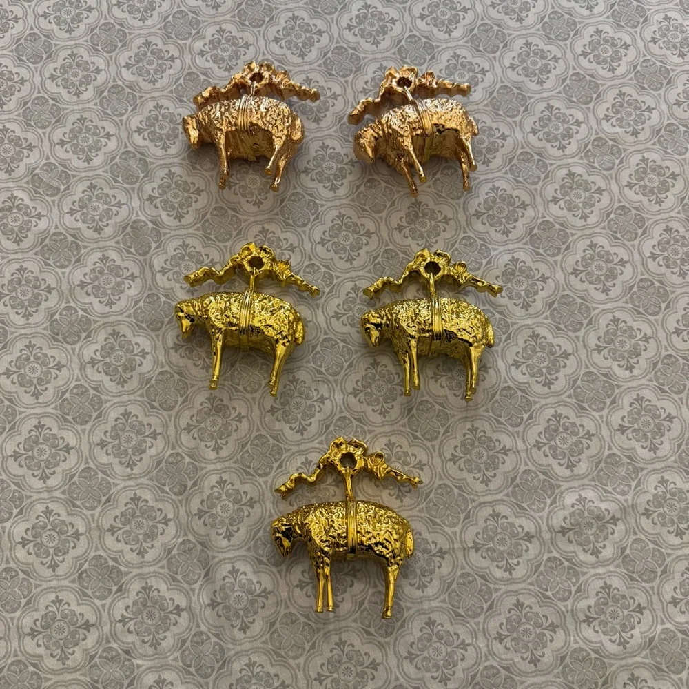 5 Brooks Brothers Golden Fleece sheep ornament!! Limited Edition.